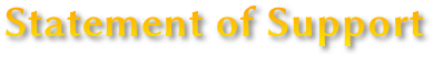 Statement of Support Statement of Support